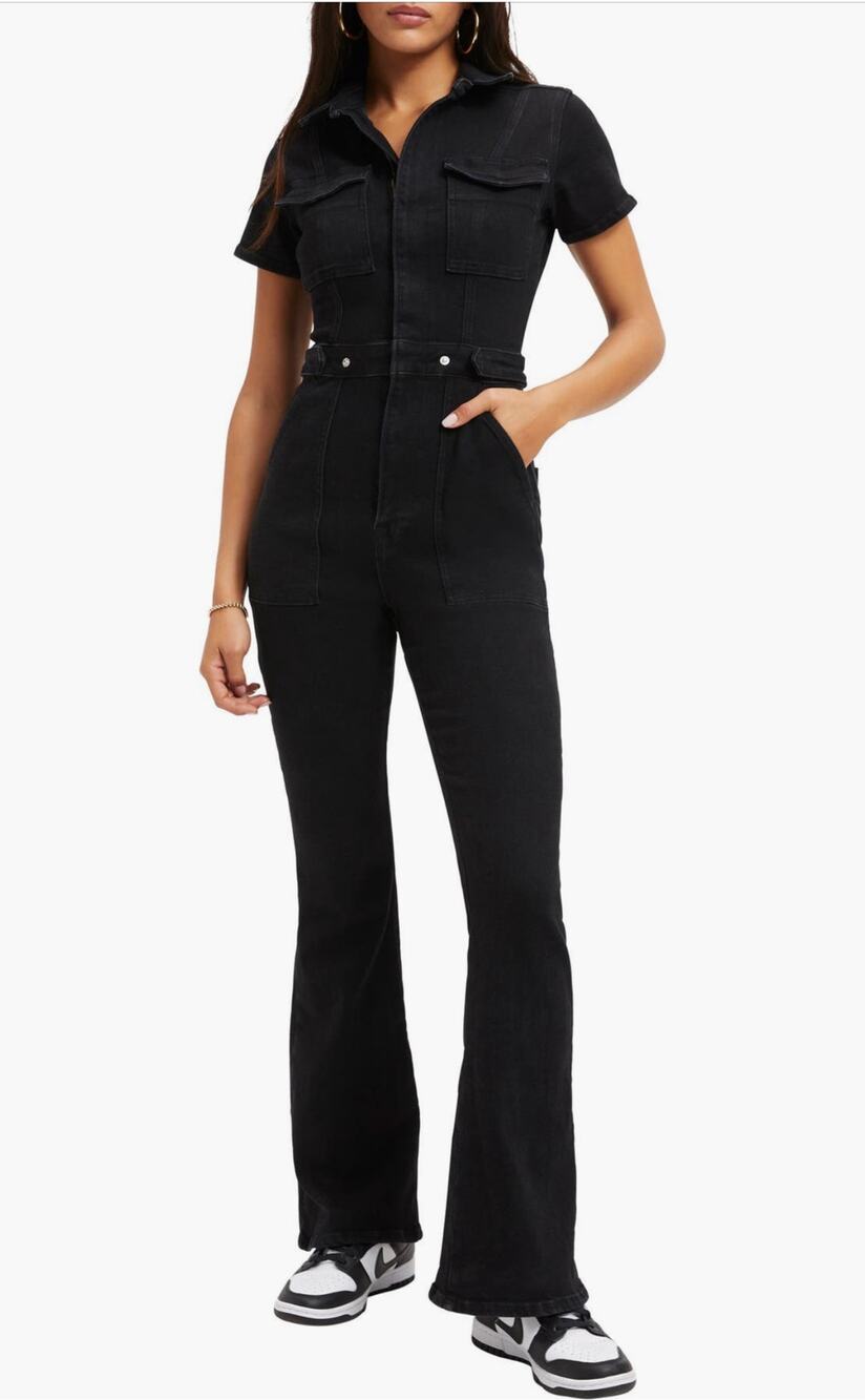 Good American Fit For Success Black Jumpsuit - Small